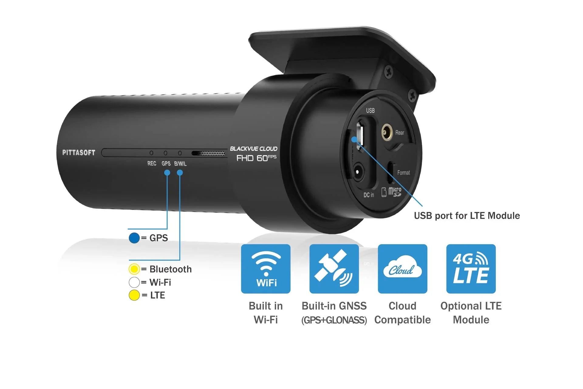 BlackVue DR770X-2CH- Front + Waterproof Exterior Dash Cam With 128GB Card | Cloud-Ready 1080p 60FPS  & WiFi