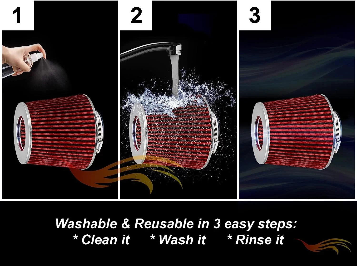 Rtunes Racing Cold Air Intake Kit + Filter Combo  Compatible For 96-05 Chevy S10 / Blazer 4.3L / 96-05  Sonoma/Jimmy 4.3L / 97-00 Isuzu Hombre / 96-01 Oldsmobile Bravada 4.3L