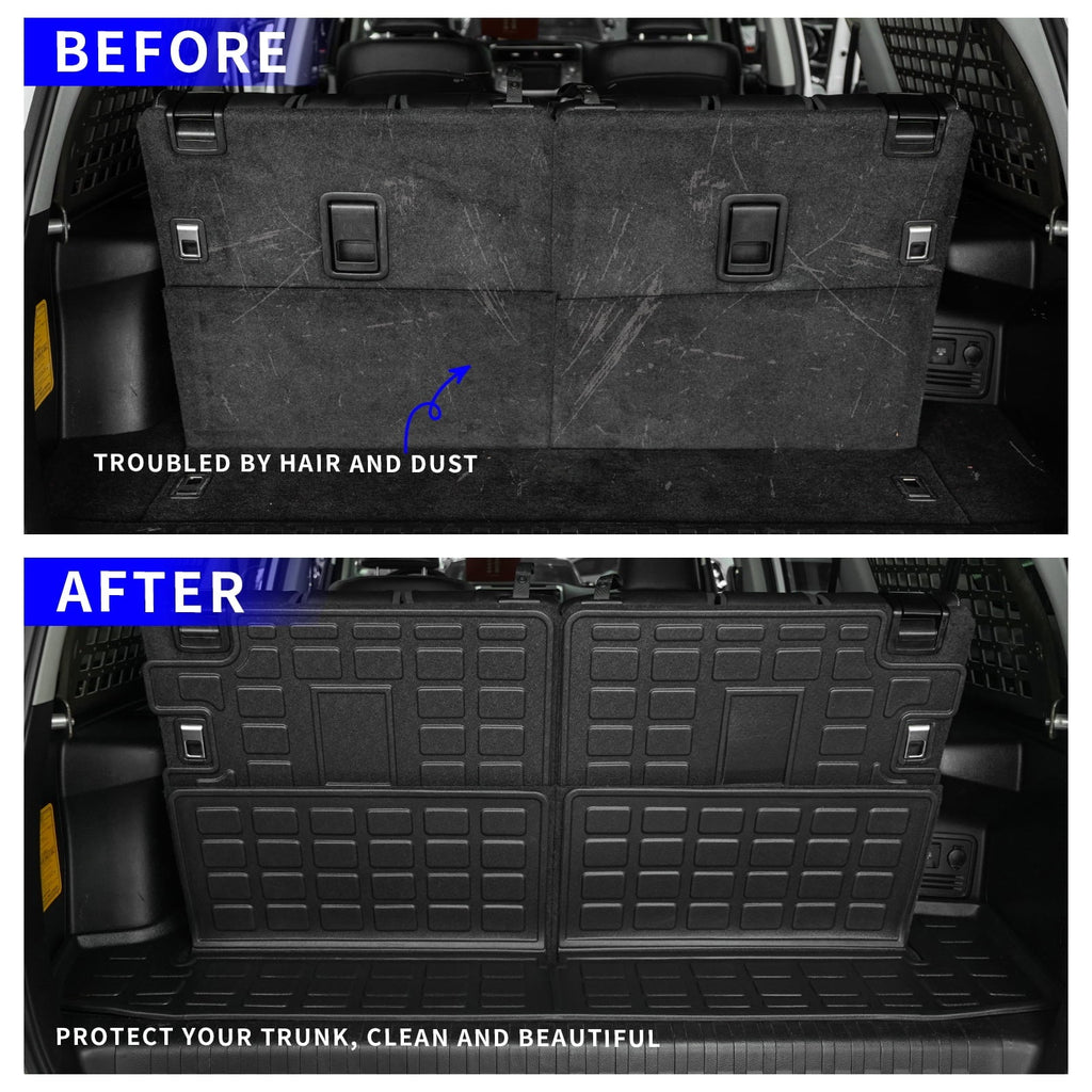 Fit 2010-2023 Toyota 4Runner 7 Seats Trunk Mat Cargo Liner Accessories (3rd Row Backrest Mats+Trunk Mat)
