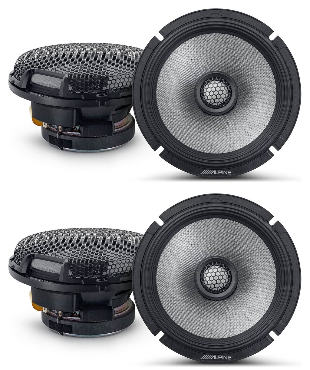 (4) Alpine R2-S65 6.5" 2-Way Car Audio Speakers High-Resolution Certified