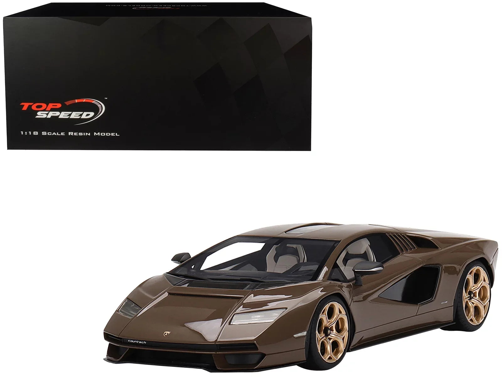 Lamborghini Countach  800-4 Dark Bronze 1/18 Model Car by Top Speed