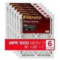 Filtrete 16x20x1,  Furnace Air Filter,  1000, Micro Allergen Defense, 6-Pack (exact dimensions 15.69 x 19.69 x 0.81)