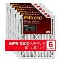 Filtrete 16x20x1,  Furnace Air Filter,  1000, Micro Allergen Defense, 6-Pack (exact dimensions 15.69 x 19.69 x 0.81)
