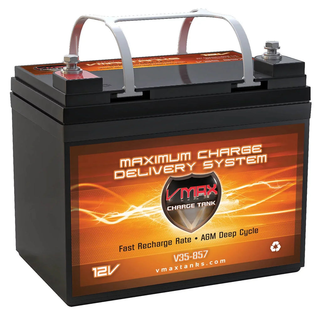 Vmax V35-857 12 Volt 35AH  U1 Battery for Minn Kota Traxxis 45lb Trolling Motor Boat Vehicle