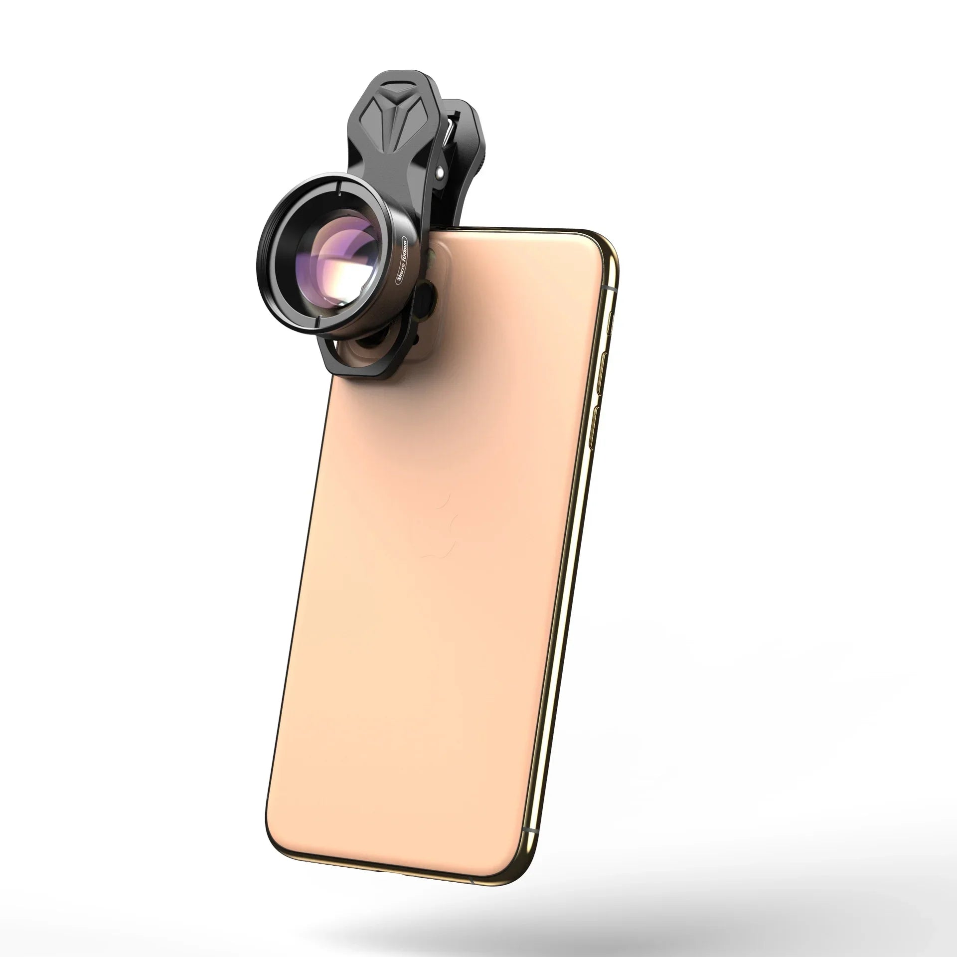 Aluminum Alloy 4K  Detachable Clip Cellphone Macro Camera Lens 40MM-70MM Shooting Distance Multi-Layer Optical Coated External Lens Accessory