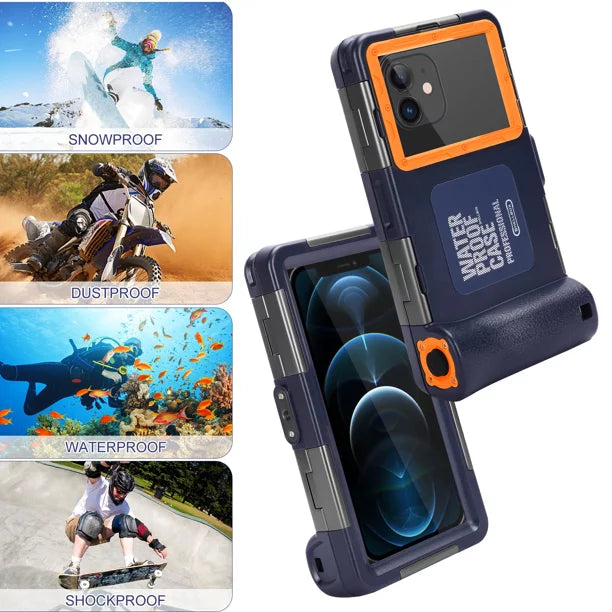 UrbanX Professional [15m/50ft] Swimming Diving Surfing Snorkeling Photo Video Waterproof Protective Case Underwater Housing for Lenovo A6600 And all Phones Up to 6.9 Inch  with Lanyard