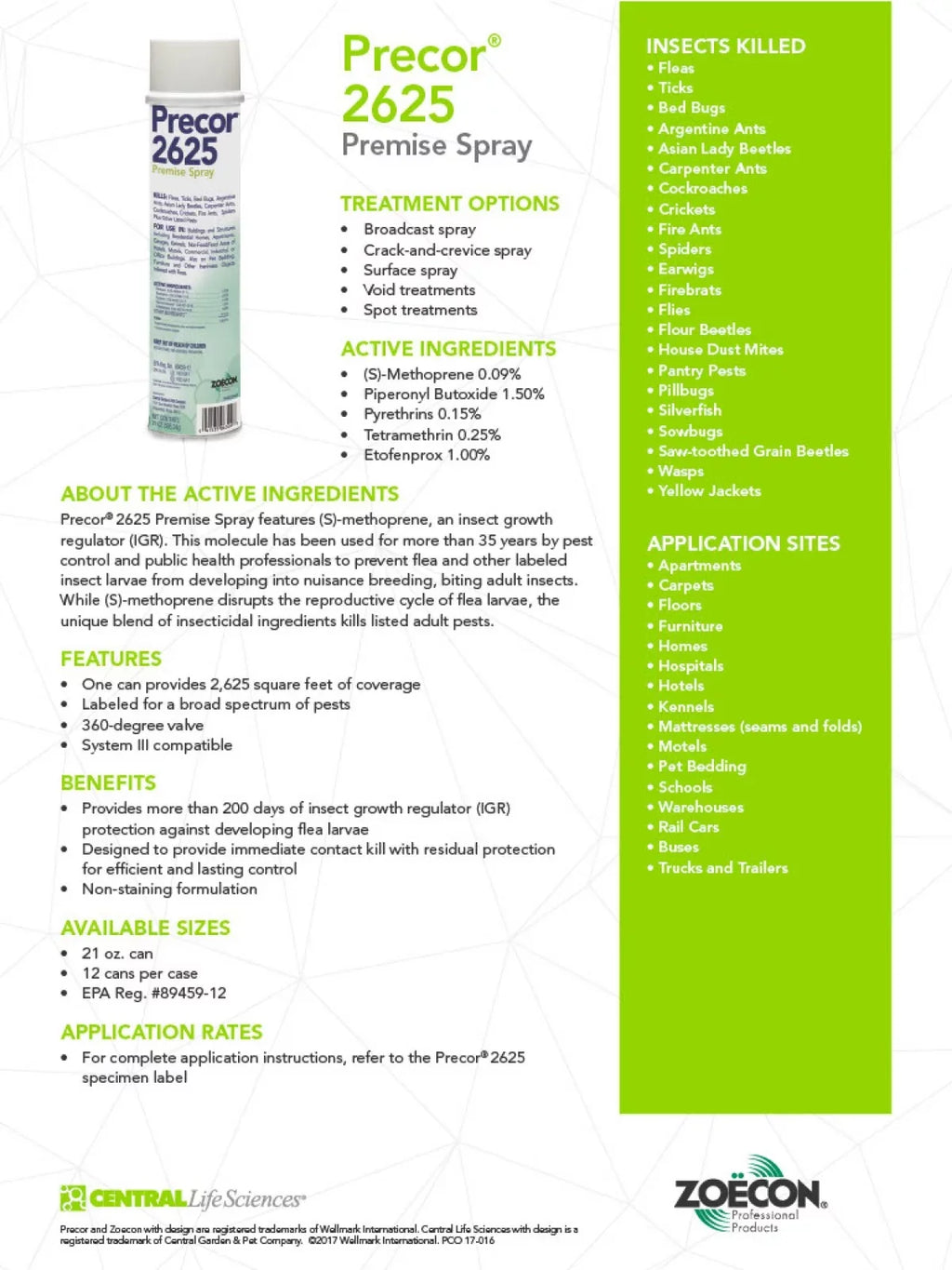 Precor 2625 Premise Spray 21oz- Flea Insecticide