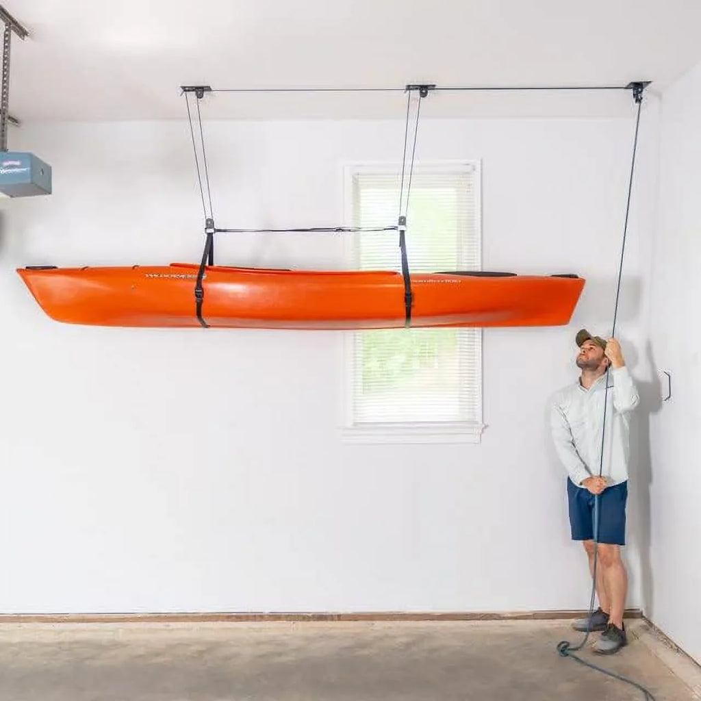 Elite Kayak Pulley System, 150 lbs Ceiling Hoist, Kayaks, Canoes, and Paddleboards