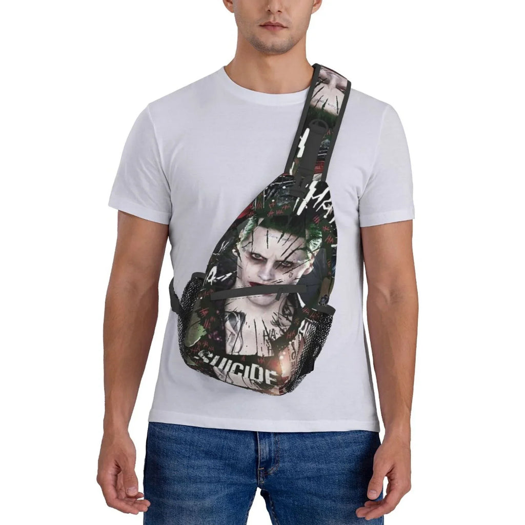 Suicide Joker Squad Sling Bag Crossbody Backpack Chest Bags Diagonally Travel Daypack For Women Men Adults Teen