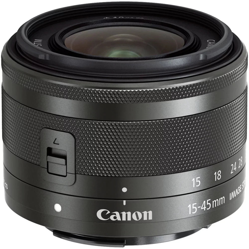 Canon  M200 Mirrorless Camera (Black) +15-45mm f/3.5-6.3   Lens (Graphite) +3  Filter +64GB
