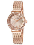 Caravelle Ny Women's Rose-Tone Steel And Dial Crystal Accents Movement: Quartz