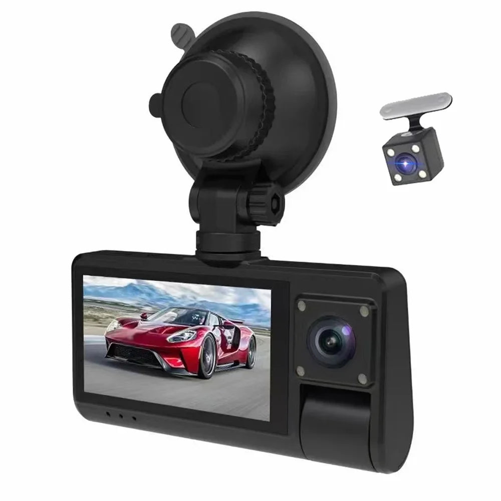 Dash Cam, Touched Screen Car Rearview Mirror Recorder with Wide Angle, Clear Video Recording for Auto Safety Driving
