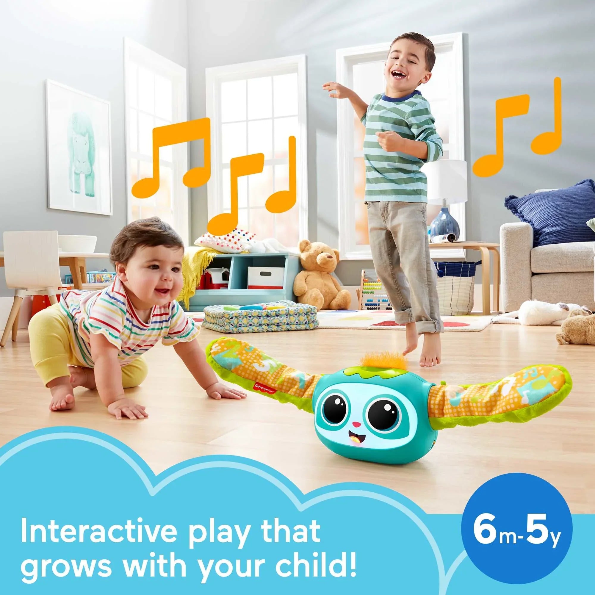 Fisher-Price Rollin’ Rovee Learning Toy with Music and Lights, Baby Toddler and Preschool Child Toy