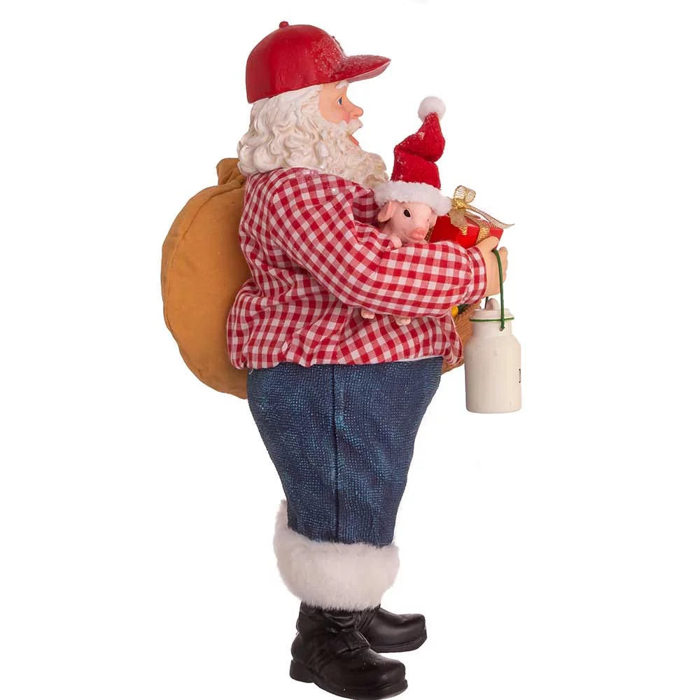 Kurt Adler 10.5-Inch Fabriché Farmer Santa