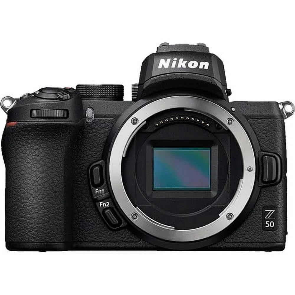 Nikon Z50 Mirrorless Camera with  Z 24-70mm f/4 S Lens + 2 Pack 32GB SanDisk Card + Case + Tripod + ZeeTech Accessory Bundle