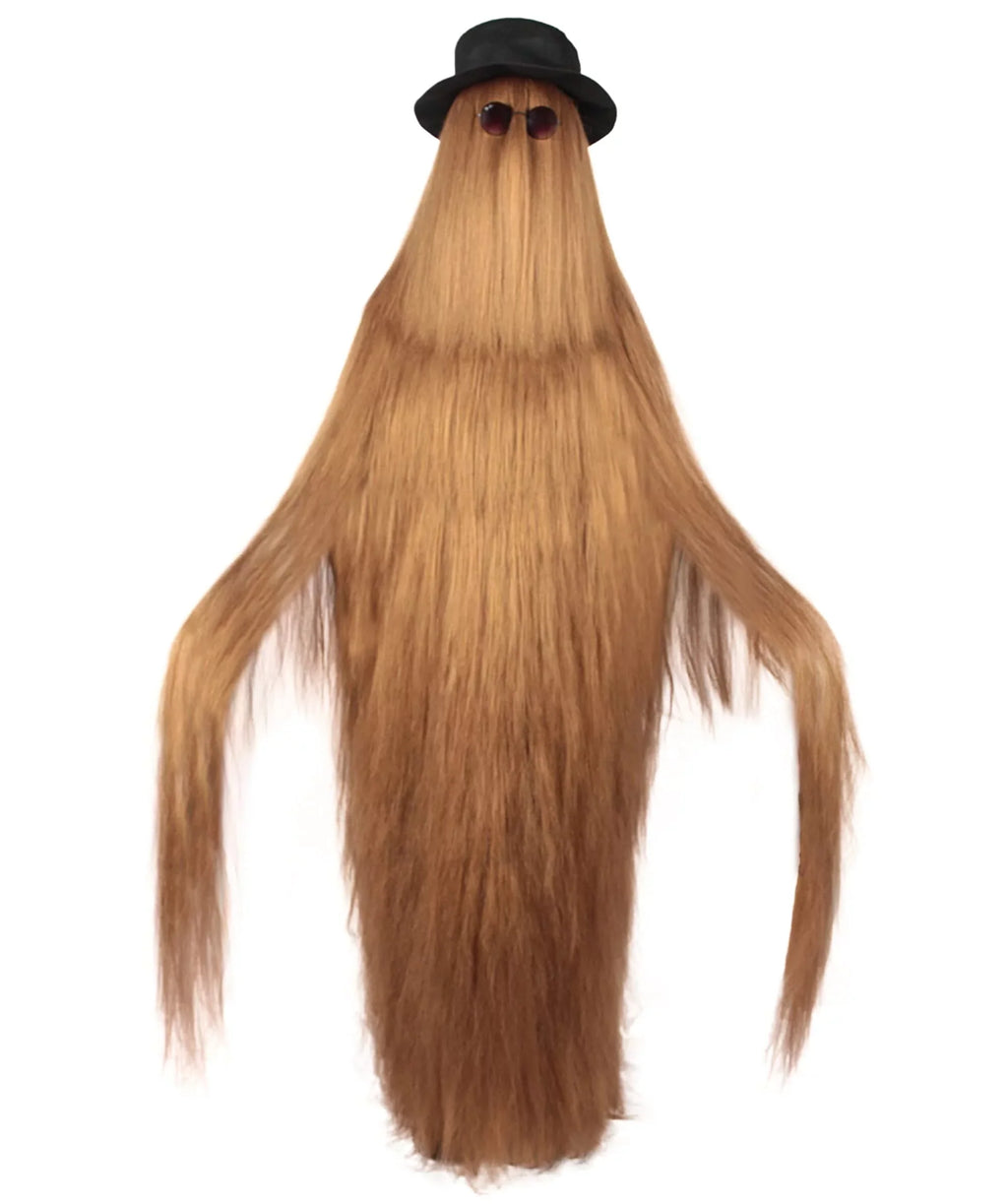 Adult Unisex Cousin Itt Addams Family Dapper Creature Monster Halloween Costume, Synthetic Fiber, Brown