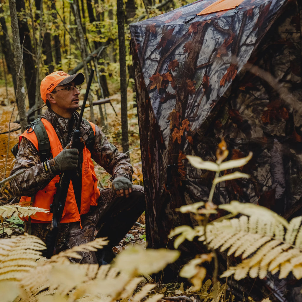 Barronett Blinds® Road Runner, Portable Hub Blind, 2-Person, Bloodtrail® Woodland, RR200BT