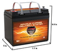 Vmax V35-857 12 Volt 35AH  U1 Battery for Minn Kota Traxxis 45lb Trolling Motor Boat Vehicle