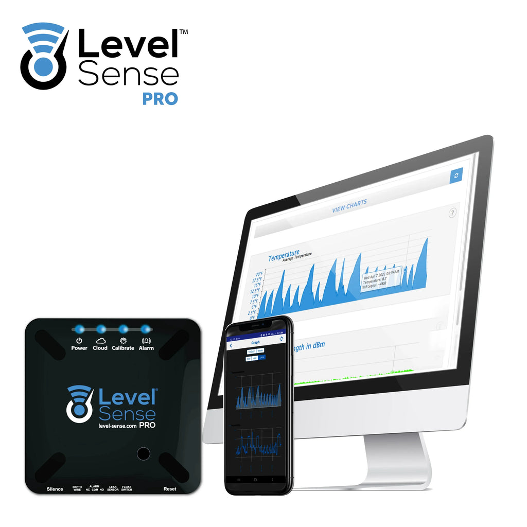 Level Sense - Wi-Fi Enabled Sump Pump, Temperature, Humidity, and Leak Detector