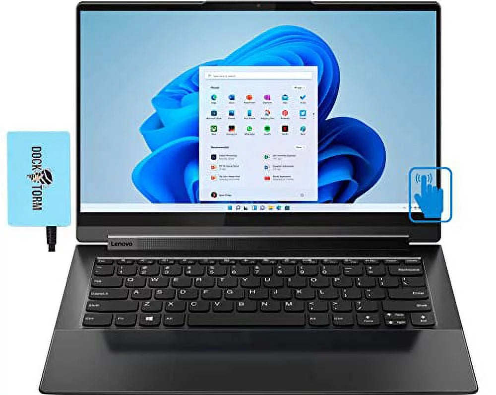 Lenovo 2022 Yoga 9i -14.0"  Touchscreen  2-in-1 Laptop (Intel i7-1185G7 4-Core, 8GB , 2TB PCIe , Intel Iris Xe, Backlit , Fingerprint, WiFi 6,  5.1,  Webcam, Win 11 Home) w/Hub