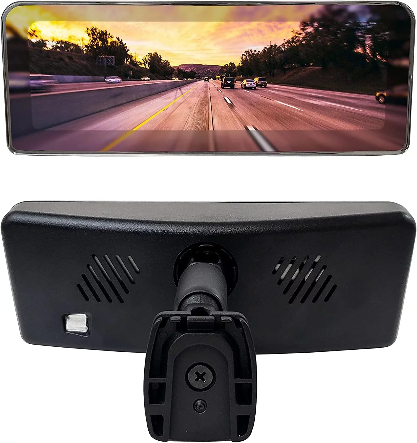 Master Tailgaters Universal Frameless Rear View Mirror with 7"  Display, 4 Video Inputs & Enhanced Visibility