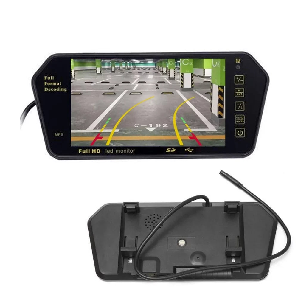 7 Inch   Display 800*480 Parking System Rear View Camera MP5 // Car Mirror Monitor Transimitter Night Vision 12-24V