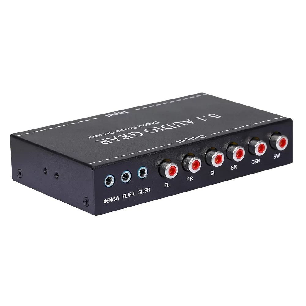 Nk-A6L 5.1 Audio Gear Digital Sound Decoder Audio Converter 3.5Mm Audio Output Support for Dolby Digital Ac-3 Dts Plug