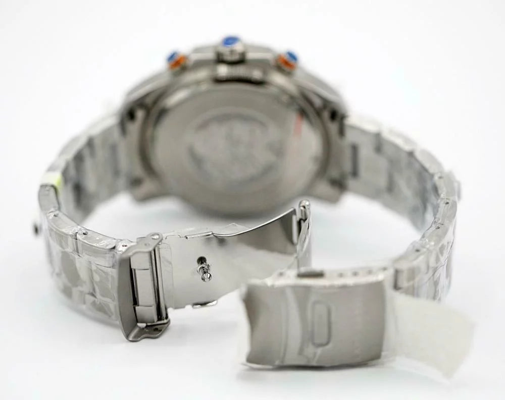 Lars Larsen 134SSOSB Sea Navigator Steel Orange Bezel Steel 46mm Men's Watch