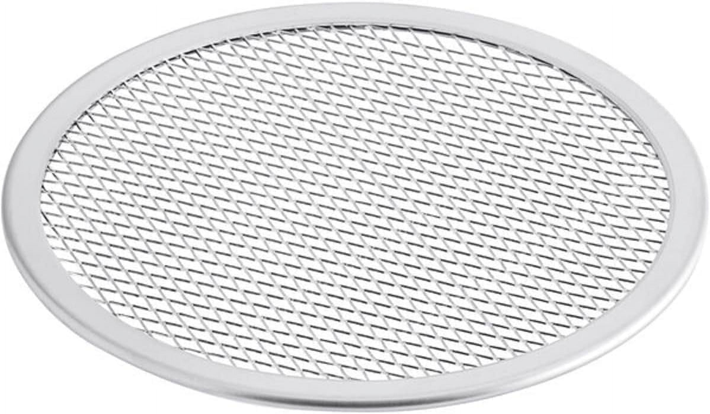 TrueCraftware- Set of 2 Aluminum 9” Pizza Baking Screen Seamless Rim- Bakeware Pizza Screen Round Pizza Pan Tray Round Baking Tray for Home Kitchen Pizzeria & Restaurants