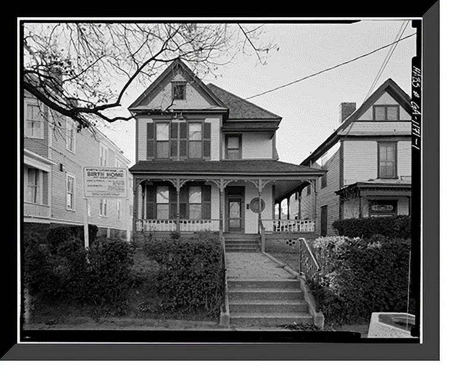 Historic Framed Print, Martin Luther King Jr. Birth Home, 501 Auburn Avenue, Atlanta, Fulton County, , 17-7/8" x 21-7/8"
