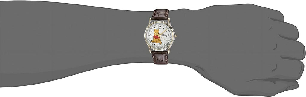 Winnie Men's Cardiff Silver and Gold Alloy Watch, Brown Leather Strap