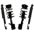 AutoShack Front & Rear Complete Strut Coil Springs and Shock Absorbers Kit Set of 4 Replacement for 2007 2008 2009 2010 2011 2012 Nissan Sentra 2.0L  CST100401-KS6641