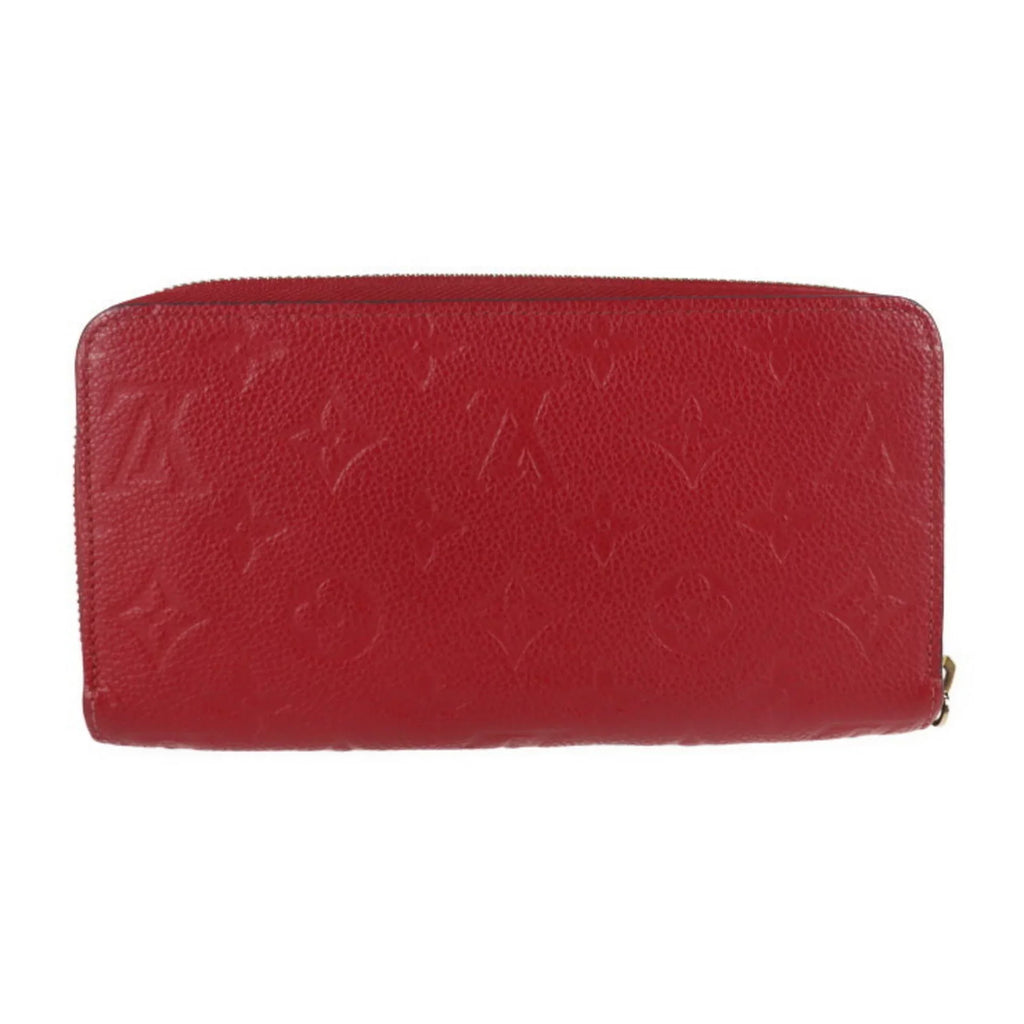 Pre-Owned   Louis Vuitton Zippy Wallet Long M60737 Monogram Implant Cerise Zip Around Round Zipper (Good)