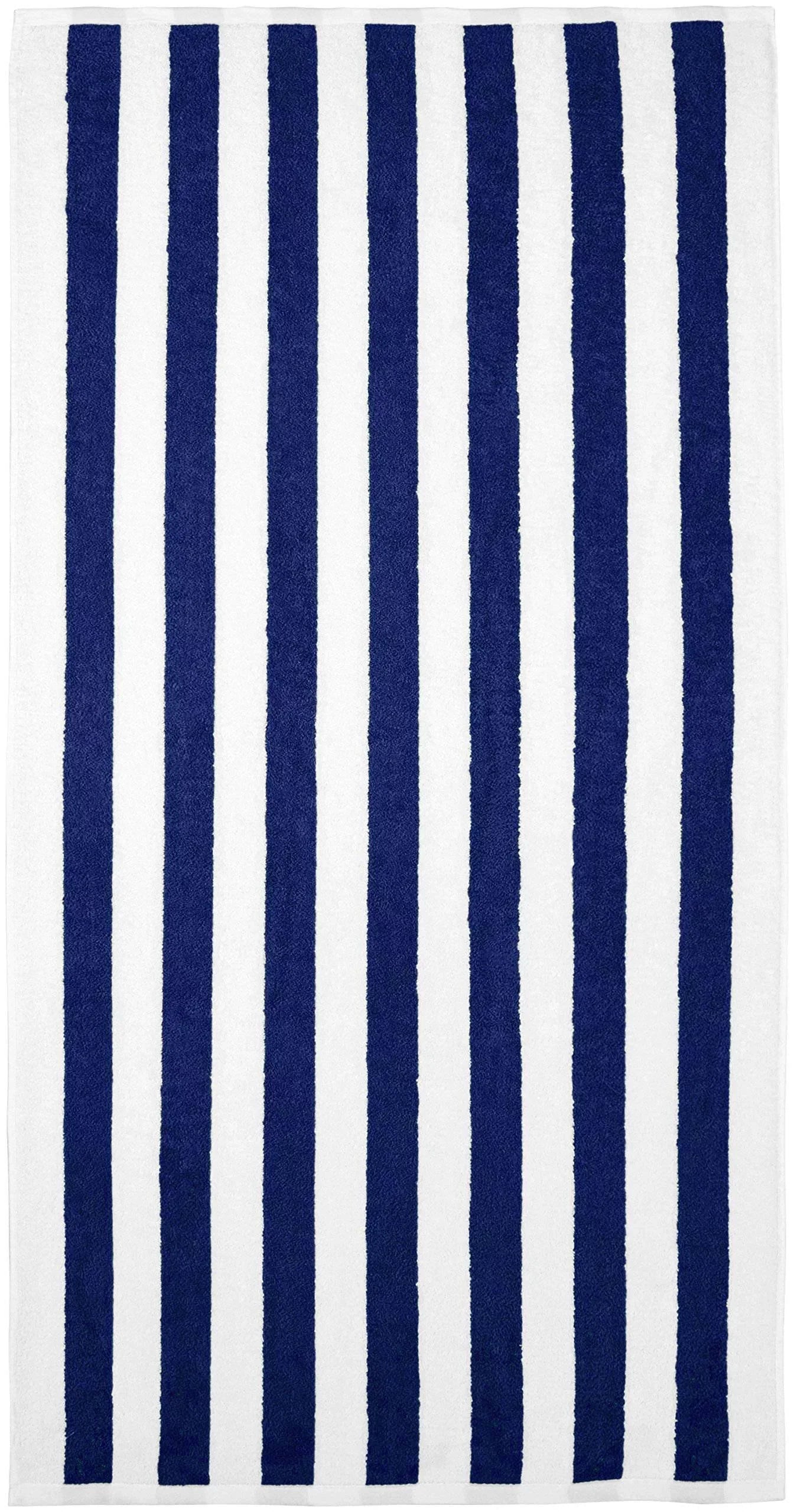 Luxury Hotel & Spa Towel 100% Cotton Pool Resort Beach Towels - Cabana - Blue - Set of 4
