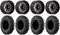 Fuel  18" Wheels Black 40" MotoRavage  Tires Kawasaki Teryx Mule