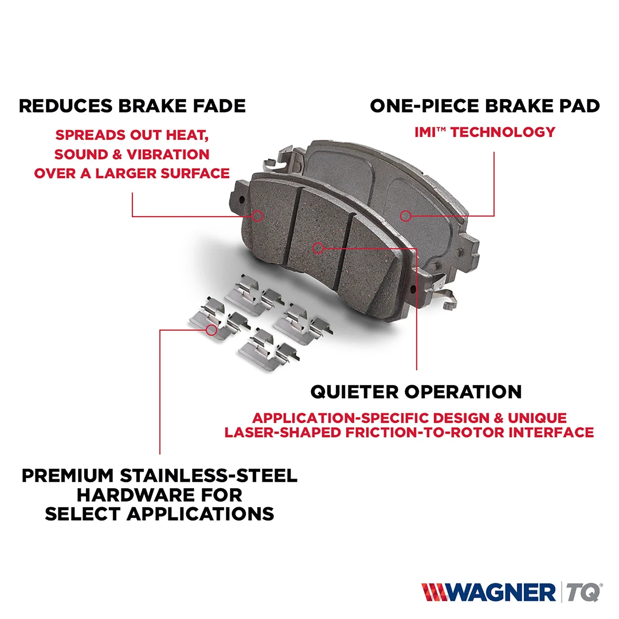 Wagner Thermoquiet QC1799 Ceramic Disc Brake Pad Set Fits select: 2015-2016  , 2017  G80