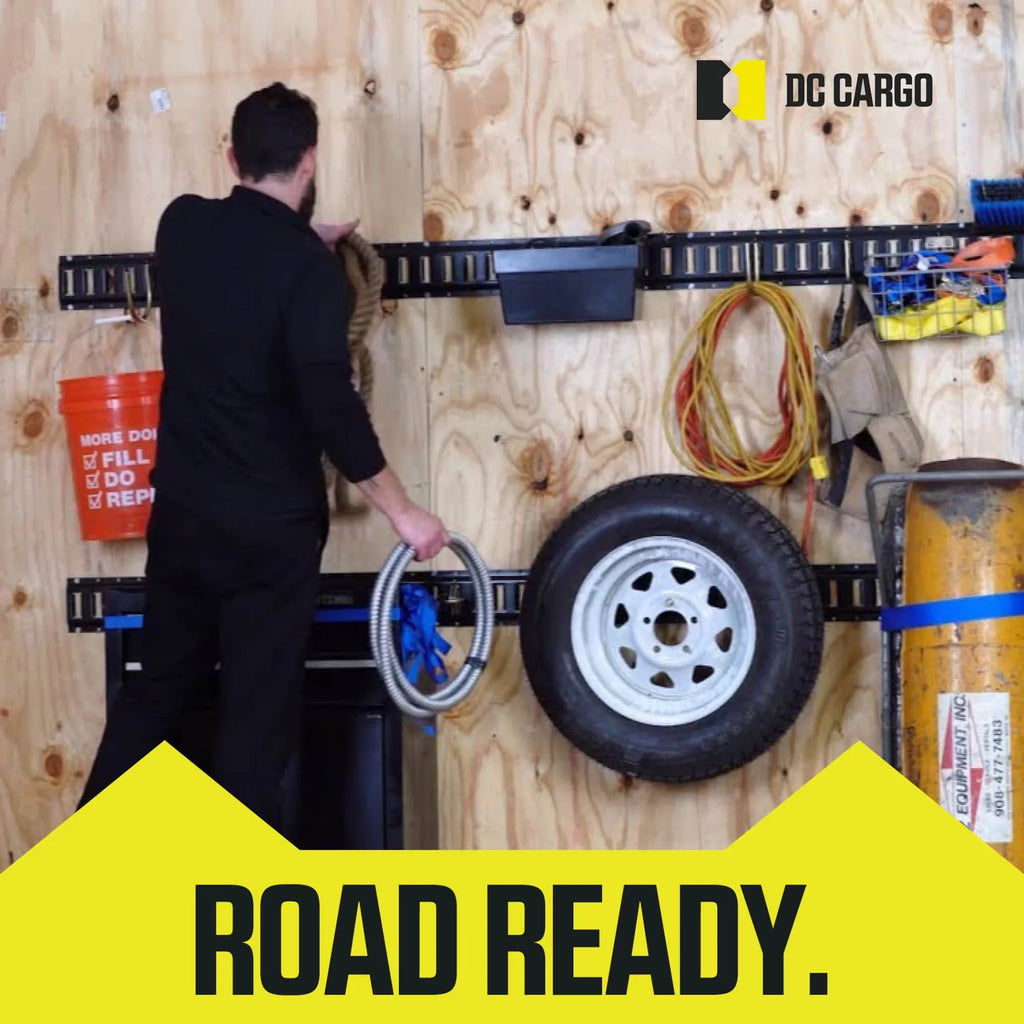 """E-Track TieDown Kit: 4 Wood Beam Sockets, 10 O Rings, 8 End Caps, 8 Rope TieOffs. Ideal TieDown Accessories Bundle for Trucks, Warehouses, Docks, Trailers, Boats. E-track  included."""