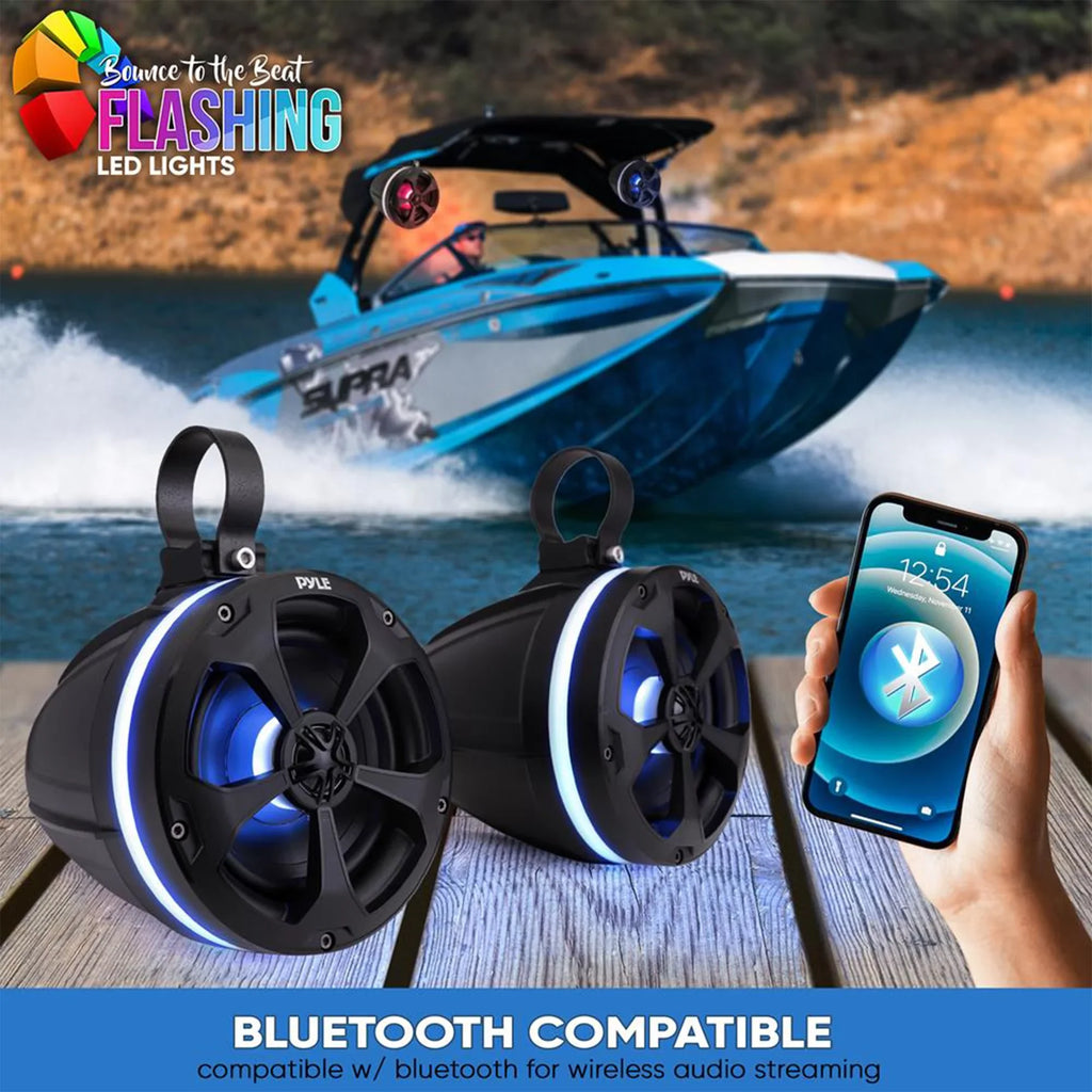 Pyle 5.25 In 1,000 Watt 2 Channel Waterproof Off Road Boat and  Speakers