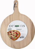 Italian Origins Round Pizza Peel, Wood, 13 by 21-Inch