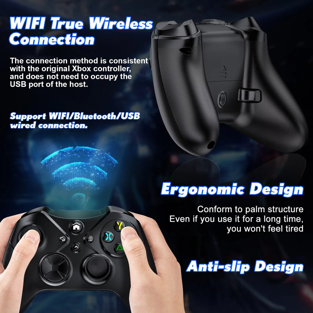 Wireless Xbox Controller for Xbox One X-S/ Xbox Series X-S/ , Support Turbo and Macro Function, with Six-Axis Sensor and Dual Vibration