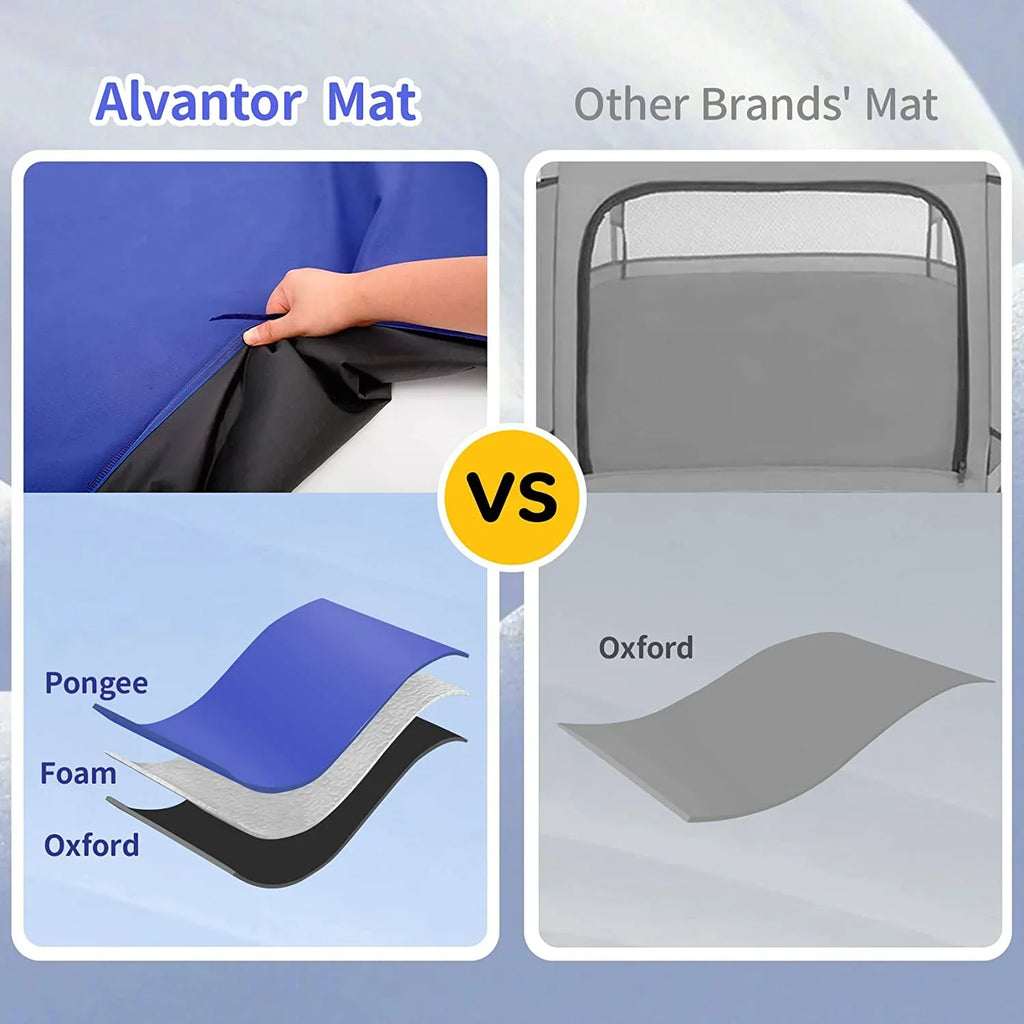Alvantor Play Portable Playard Foldable Playpen with Canopy for Baby