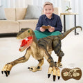 JBee Ctrl Remote Control Dinosaur Toys for Kids Boys Girls Walking Robot  T-Rex with Lights and Sounds Dinosaur Toy Gifts for Boys Age 3-5, 5-7, 8-12 Years Old - Brown