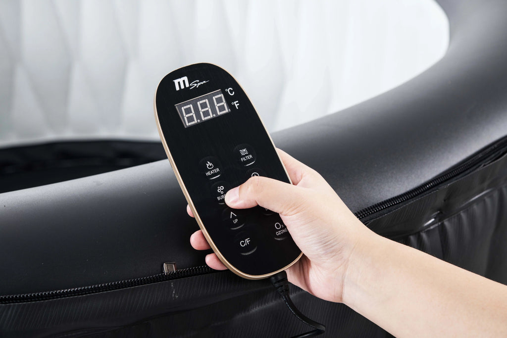 Mspa Mont Blanc, A Premium Inflatable Hot Tub & Spa, 118 Jets, 700w Massage Air Blower, 1350w Water Heater, One Piece Easy Install, Round, 2+2 Persons