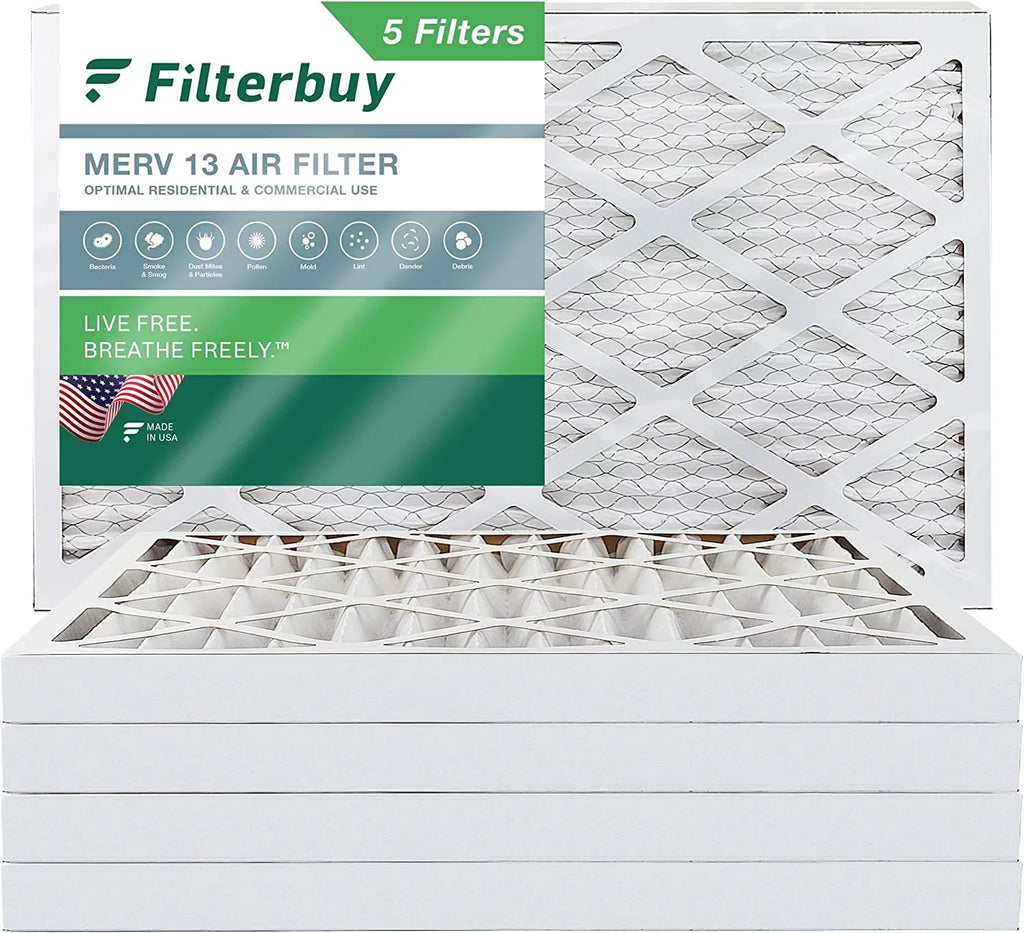 Filterbuy 20x32x2  13 Pleated   Furnace Air Filters (5-Pack)