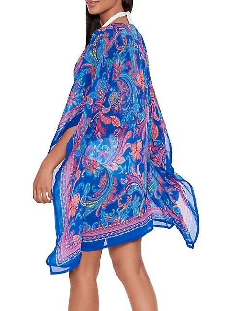 Ralph Lauren   Crinkly Chiffon Tunic Cover-up,  Large/X-large