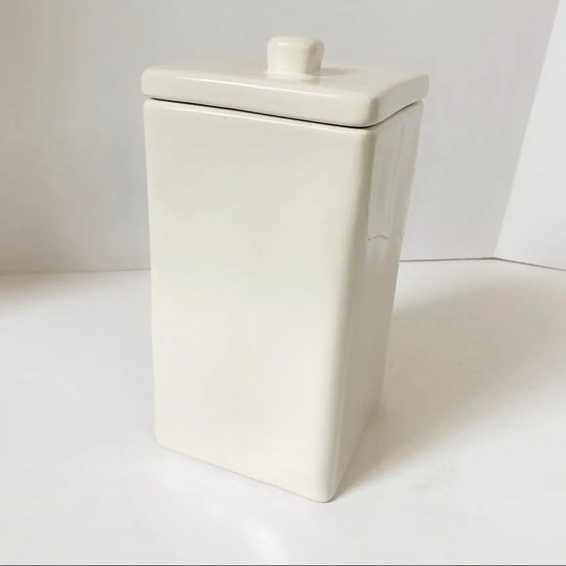 Rae Dunn Ceramic Canister    Letter Ceramic Square Canister with Lid