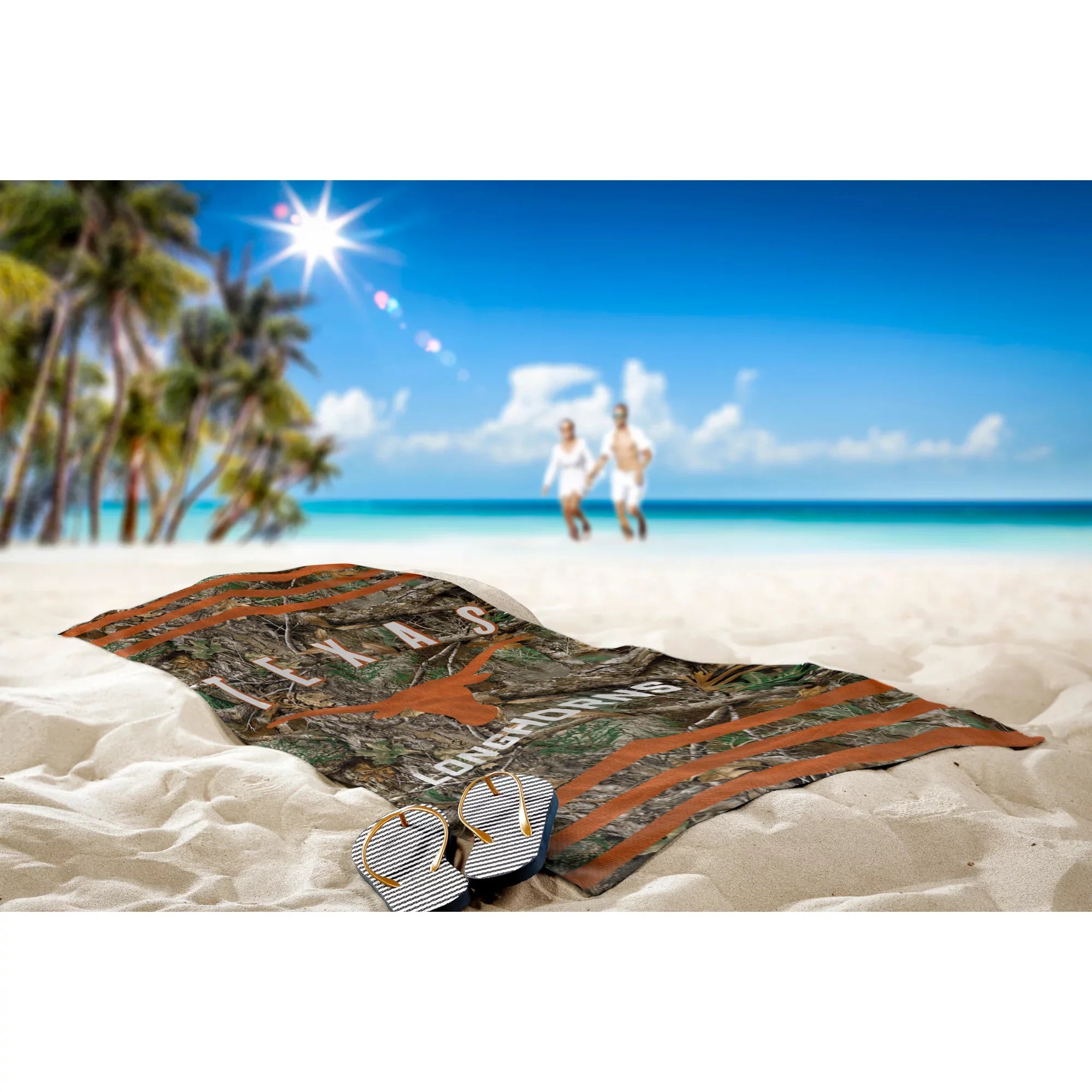 The Northwest Group  Texas Longhorns 30"x 60" Three Stripes Beach Towel