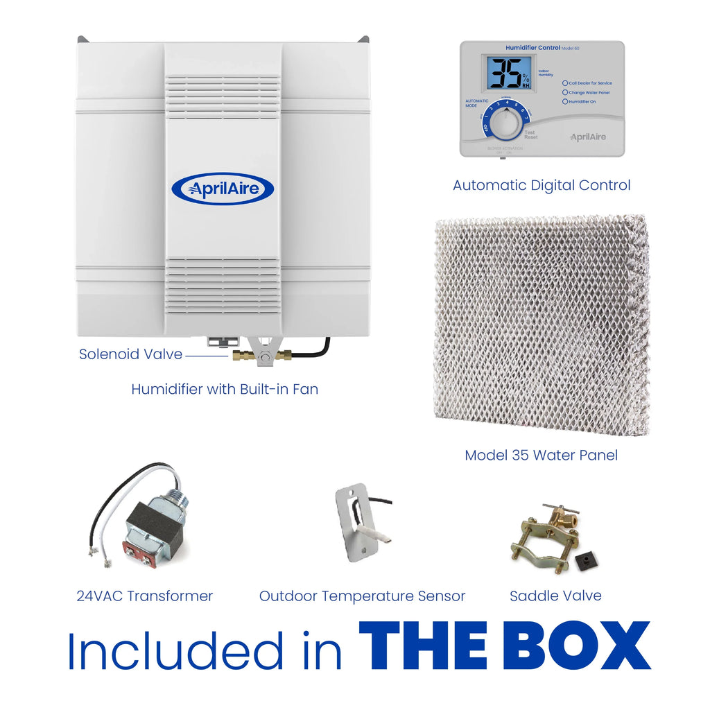 AprilAire 700 Whole-House Humidifier - Automatic - Large Capacity Fan-Powered Furnace Humidifier for Homes up to 4,200 Sq. Ft.