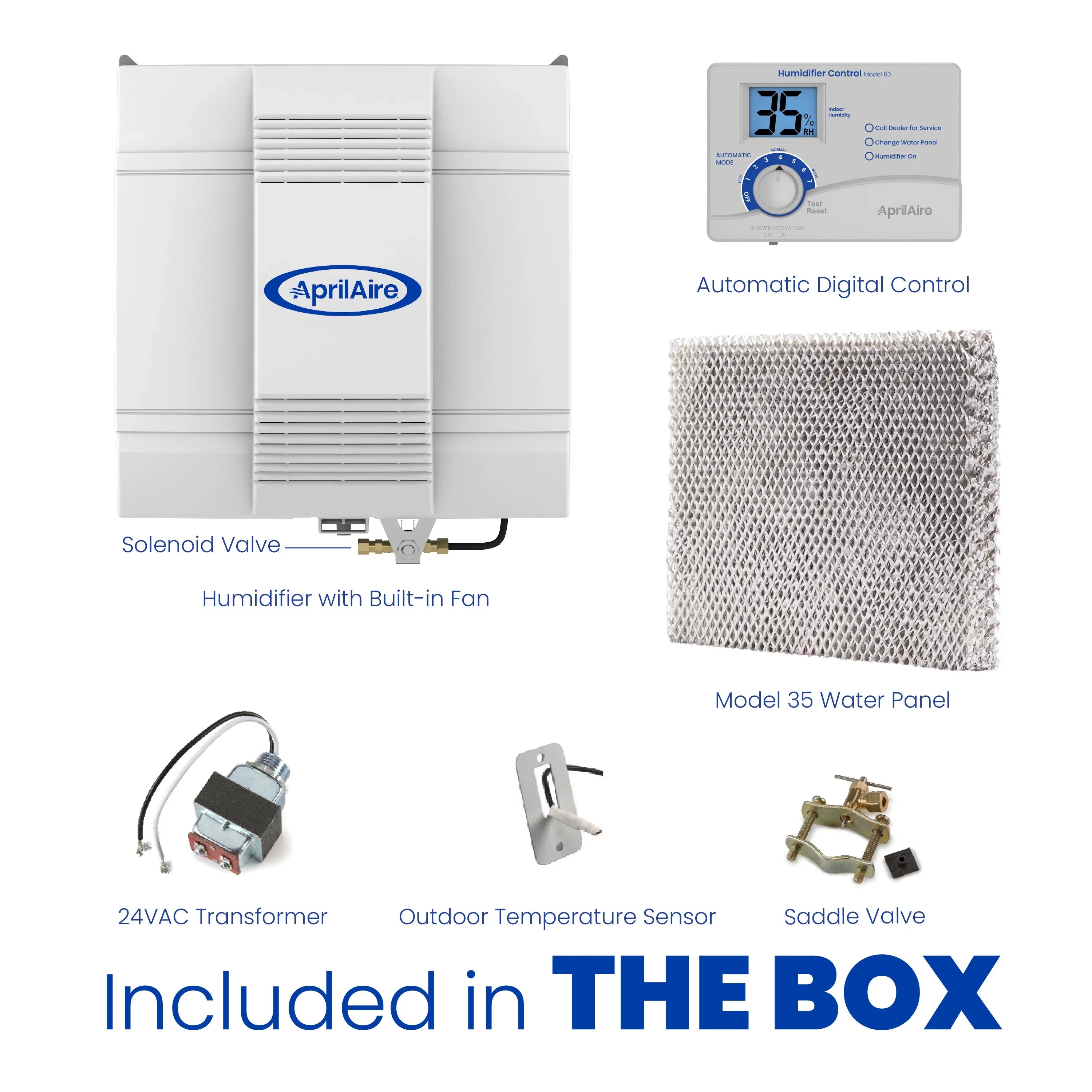 AprilAire 700 Whole-House Humidifier - Automatic - Large Capacity Fan-Powered Furnace Humidifier for Homes up to 4,200 Sq. Ft.
