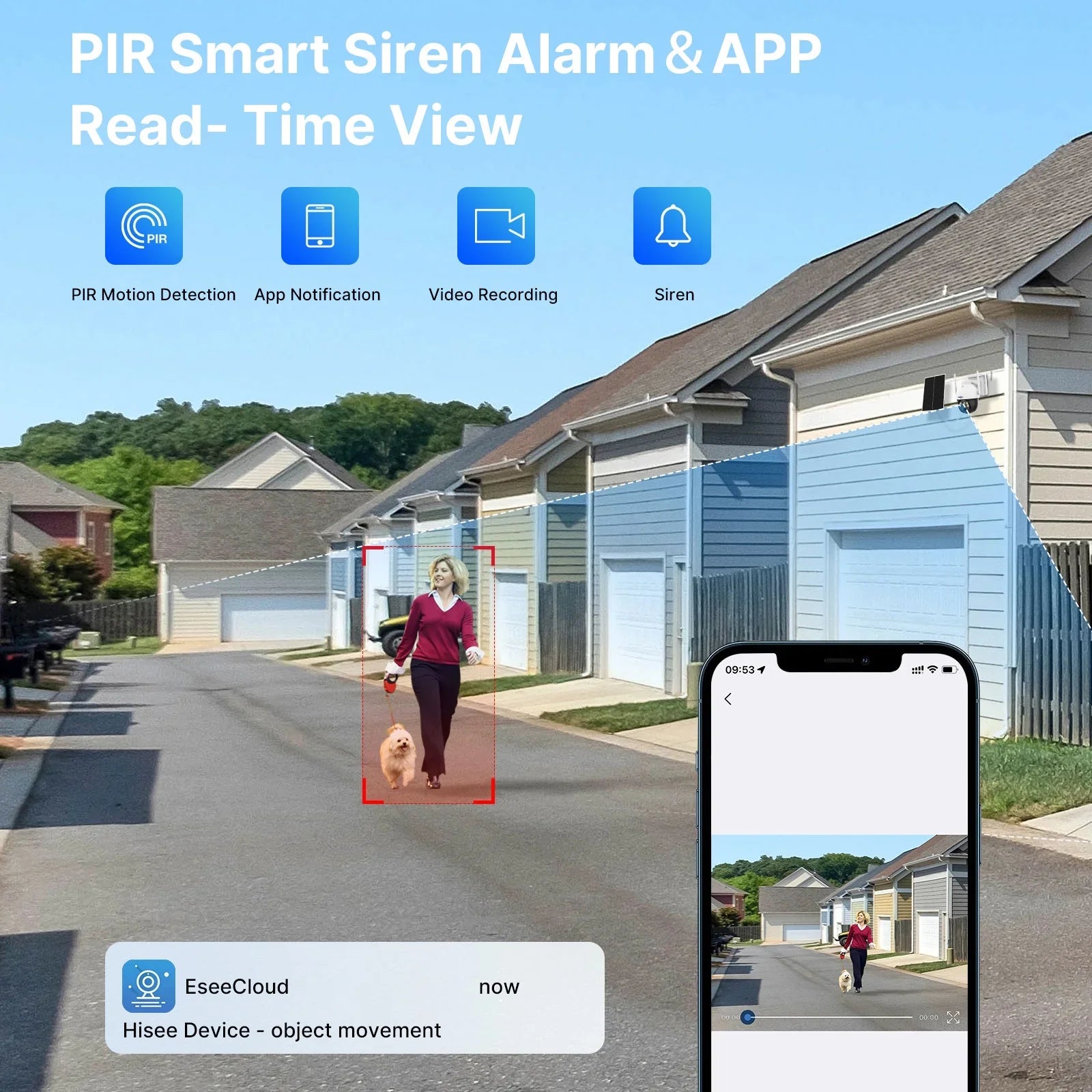 Hiseeu Rechargeable Battery 2K/3MP Solar Wireless Security Camera,360 View Pan/Tilt,8X digital zoom,2-Way Audio,Color Night Vision,Spotlights, Card Slot,Smart  Detection